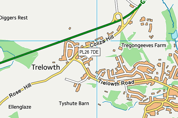 PL26 7DE map - OS VectorMap District (Ordnance Survey)