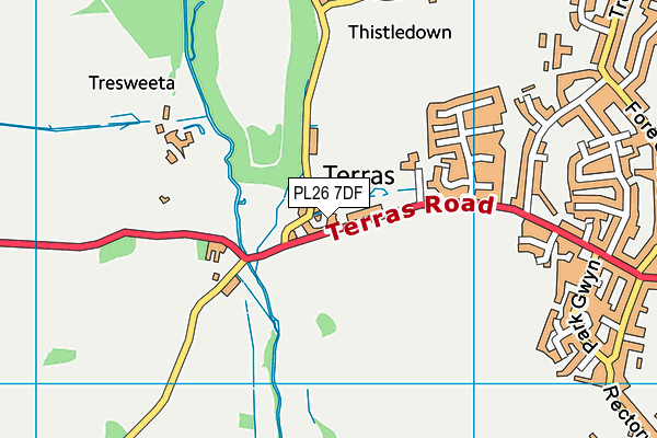 PL26 7DF map - OS VectorMap District (Ordnance Survey)