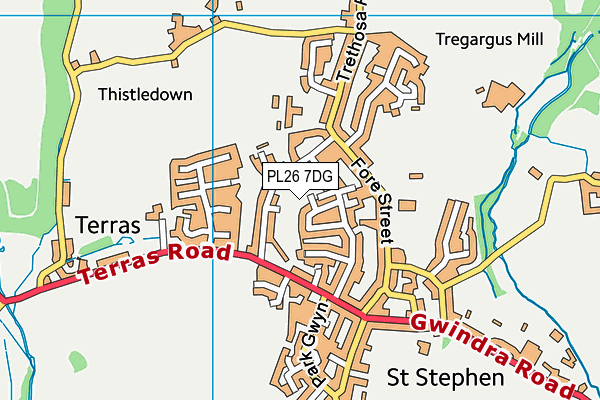 PL26 7DG map - OS VectorMap District (Ordnance Survey)