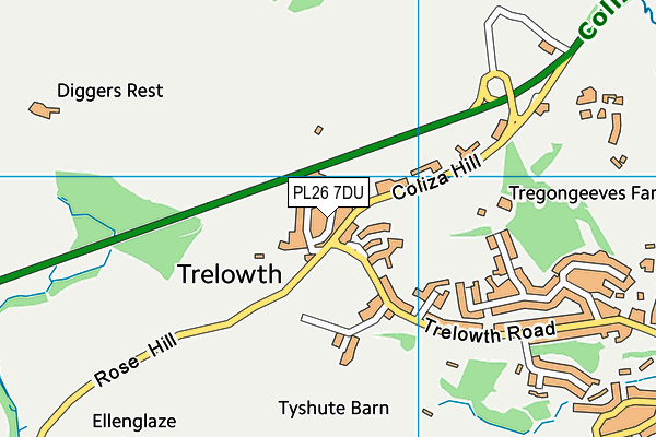 PL26 7DU map - OS VectorMap District (Ordnance Survey)