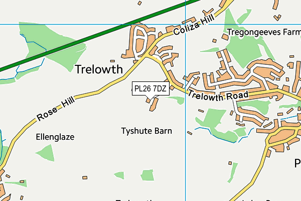 PL26 7DZ map - OS VectorMap District (Ordnance Survey)