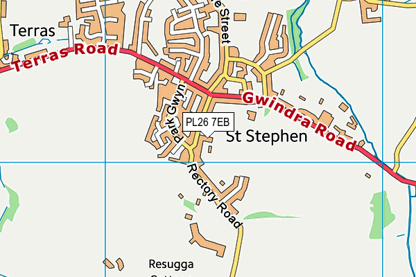 PL26 7EB map - OS VectorMap District (Ordnance Survey)