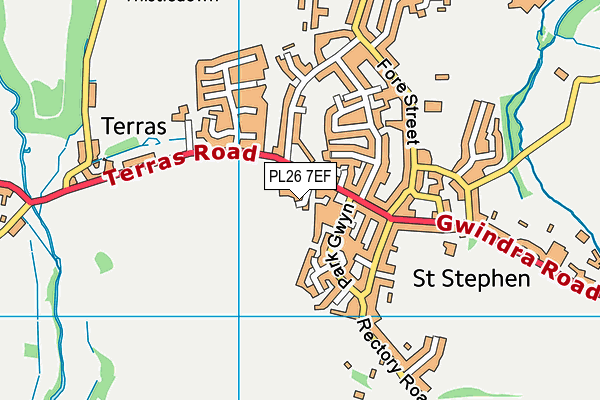 PL26 7EF map - OS VectorMap District (Ordnance Survey)