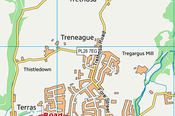 PL26 7EG map - OS VectorMap District (Ordnance Survey)