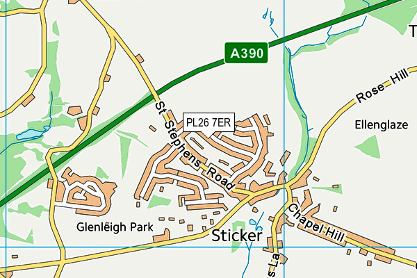 PL26 7ER map - OS VectorMap District (Ordnance Survey)