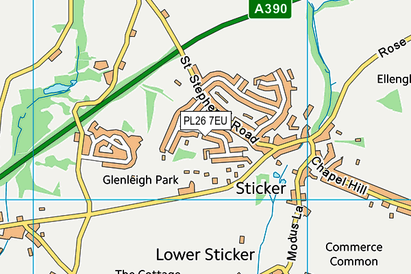 PL26 7EU map - OS VectorMap District (Ordnance Survey)