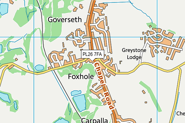 PL26 7FA map - OS VectorMap District (Ordnance Survey)