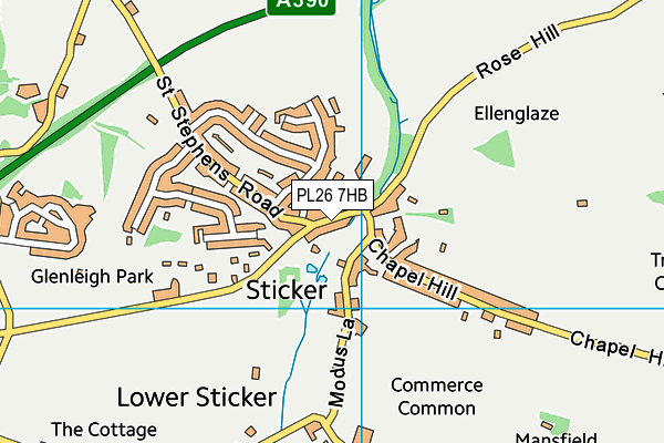 PL26 7HB map - OS VectorMap District (Ordnance Survey)