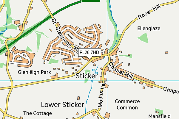 PL26 7HD map - OS VectorMap District (Ordnance Survey)