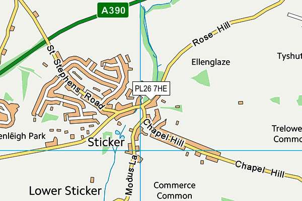 PL26 7HE map - OS VectorMap District (Ordnance Survey)