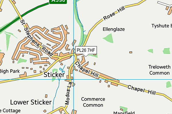 PL26 7HF map - OS VectorMap District (Ordnance Survey)