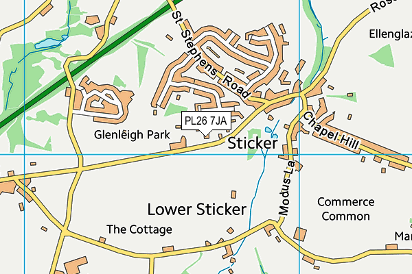 PL26 7JA map - OS VectorMap District (Ordnance Survey)