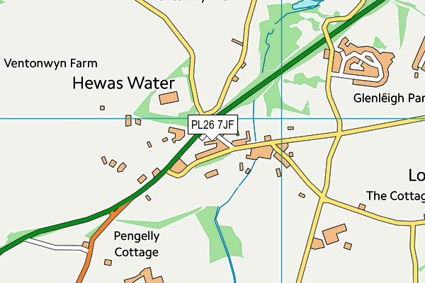 PL26 7JF map - OS VectorMap District (Ordnance Survey)