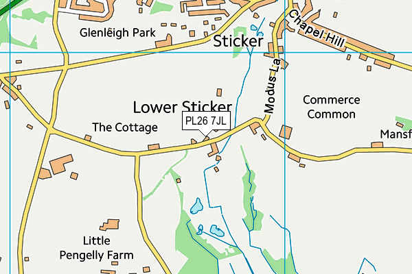 PL26 7JL map - OS VectorMap District (Ordnance Survey)