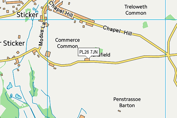 PL26 7JN map - OS VectorMap District (Ordnance Survey)