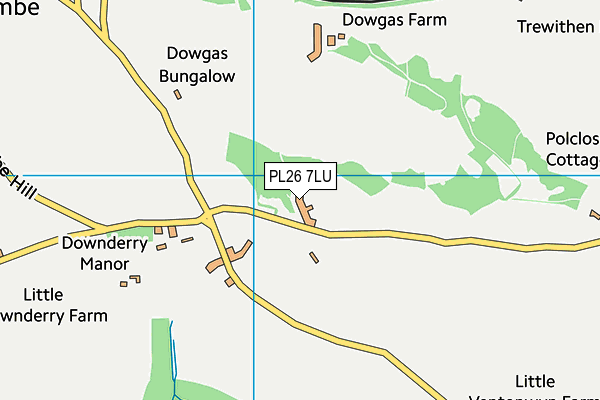 PL26 7LU map - OS VectorMap District (Ordnance Survey)
