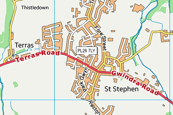 PL26 7LY map - OS VectorMap District (Ordnance Survey)