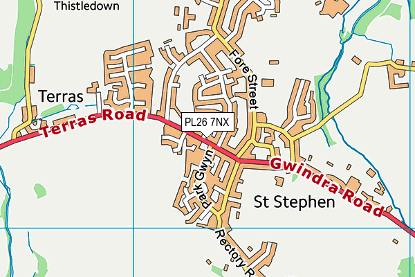 PL26 7NX map - OS VectorMap District (Ordnance Survey)