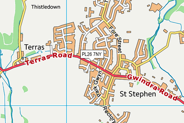 PL26 7NY map - OS VectorMap District (Ordnance Survey)