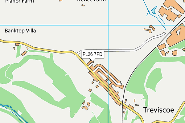 PL26 7PD map - OS VectorMap District (Ordnance Survey)