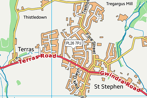 PL26 7PJ map - OS VectorMap District (Ordnance Survey)