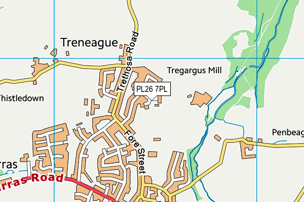 PL26 7PL map - OS VectorMap District (Ordnance Survey)