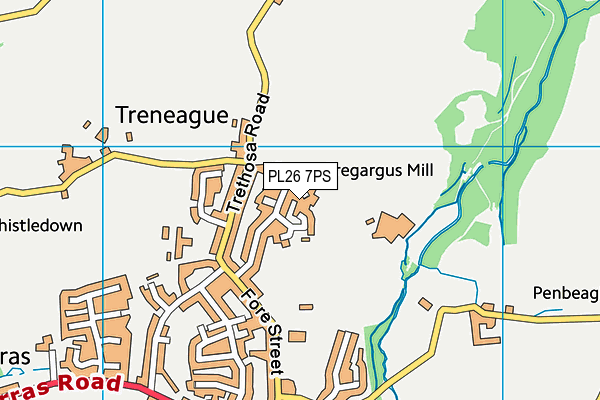 PL26 7PS map - OS VectorMap District (Ordnance Survey)