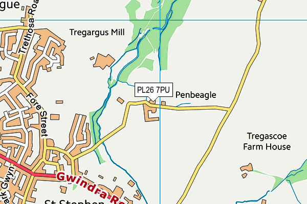 PL26 7PU map - OS VectorMap District (Ordnance Survey)