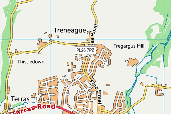 PL26 7PZ map - OS VectorMap District (Ordnance Survey)