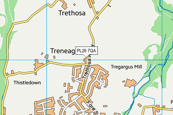 PL26 7QA map - OS VectorMap District (Ordnance Survey)