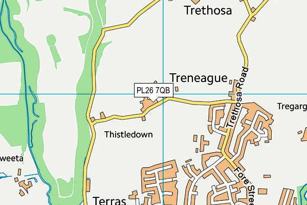 PL26 7QB map - OS VectorMap District (Ordnance Survey)