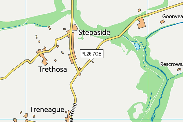 PL26 7QE map - OS VectorMap District (Ordnance Survey)