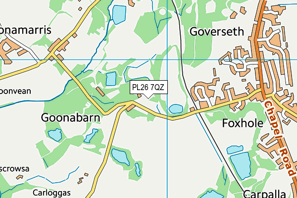 PL26 7QZ map - OS VectorMap District (Ordnance Survey)