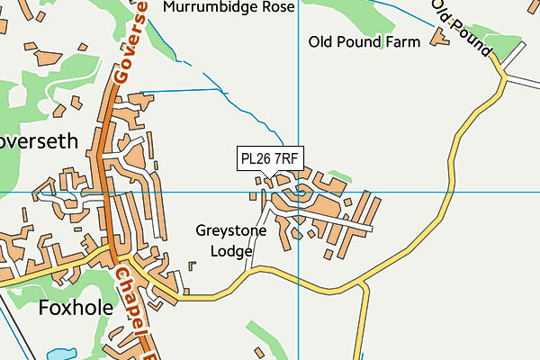 PL26 7RF map - OS VectorMap District (Ordnance Survey)