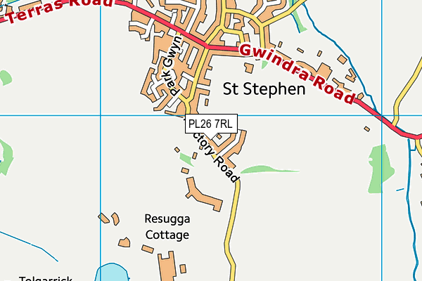 PL26 7RL map - OS VectorMap District (Ordnance Survey)