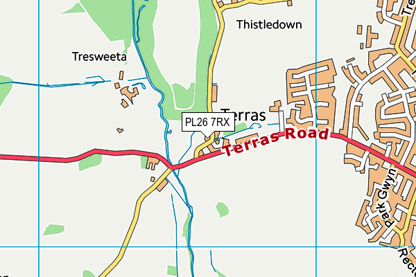 PL26 7RX map - OS VectorMap District (Ordnance Survey)