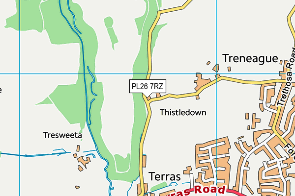 PL26 7RZ map - OS VectorMap District (Ordnance Survey)