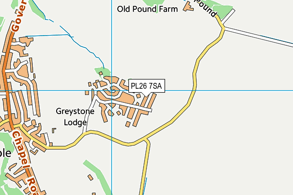 PL26 7SA map - OS VectorMap District (Ordnance Survey)