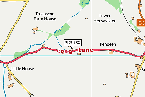 PL26 7SX map - OS VectorMap District (Ordnance Survey)