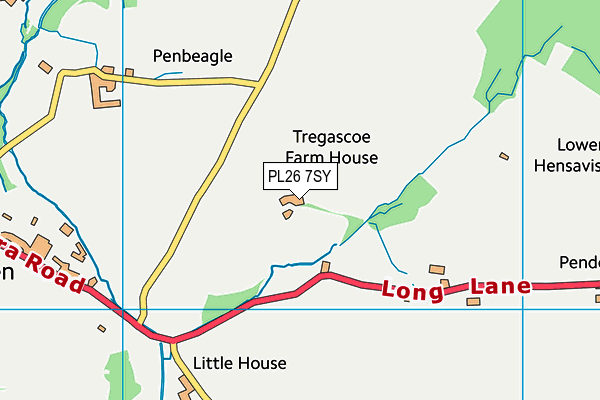 PL26 7SY map - OS VectorMap District (Ordnance Survey)