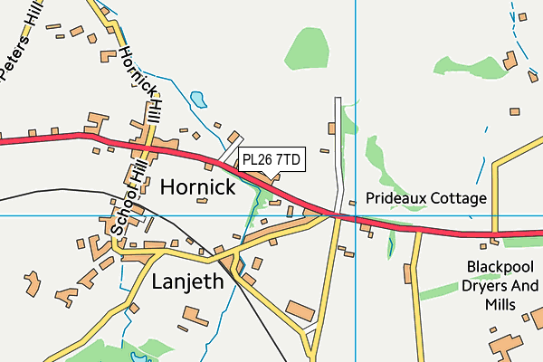 PL26 7TD map - OS VectorMap District (Ordnance Survey)