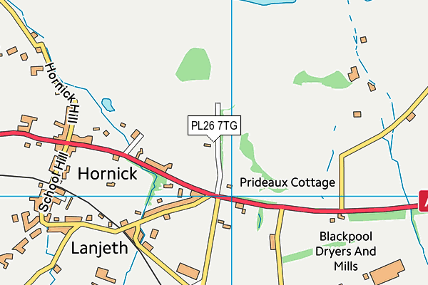 PL26 7TG map - OS VectorMap District (Ordnance Survey)