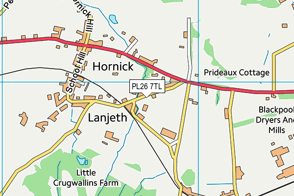 PL26 7TL map - OS VectorMap District (Ordnance Survey)