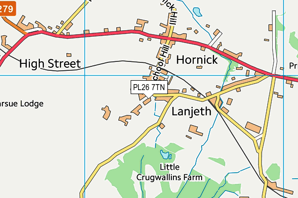 PL26 7TN map - OS VectorMap District (Ordnance Survey)