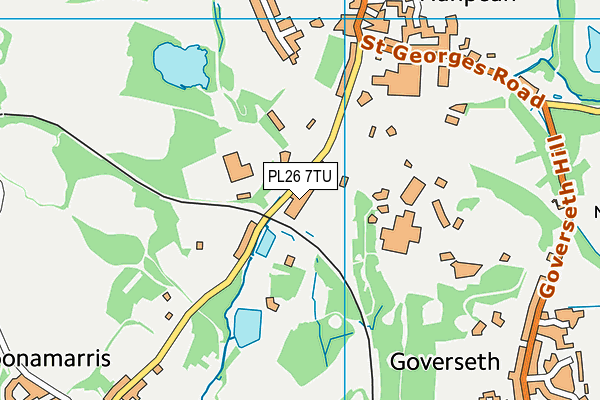 PL26 7TU map - OS VectorMap District (Ordnance Survey)
