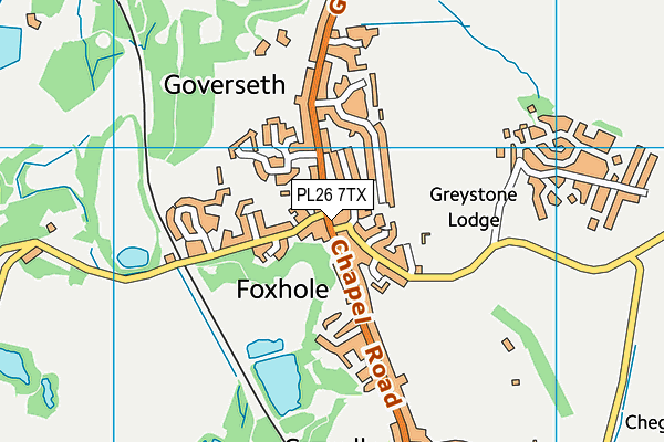 PL26 7TX map - OS VectorMap District (Ordnance Survey)