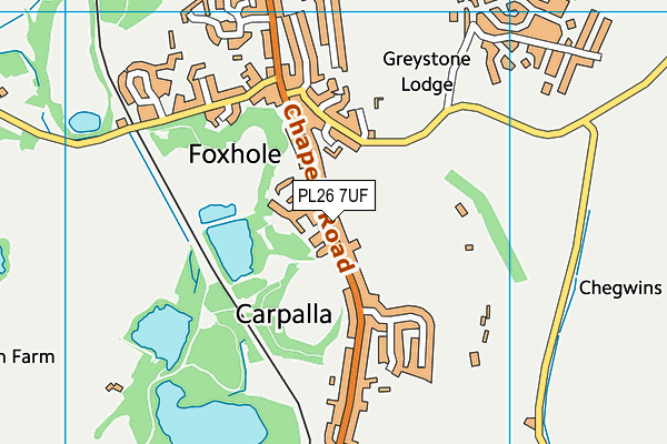 PL26 7UF map - OS VectorMap District (Ordnance Survey)