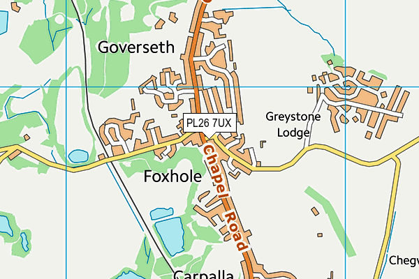 PL26 7UX map - OS VectorMap District (Ordnance Survey)