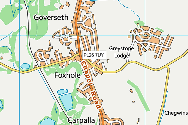 PL26 7UY map - OS VectorMap District (Ordnance Survey)