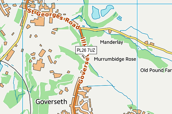 PL26 7UZ map - OS VectorMap District (Ordnance Survey)